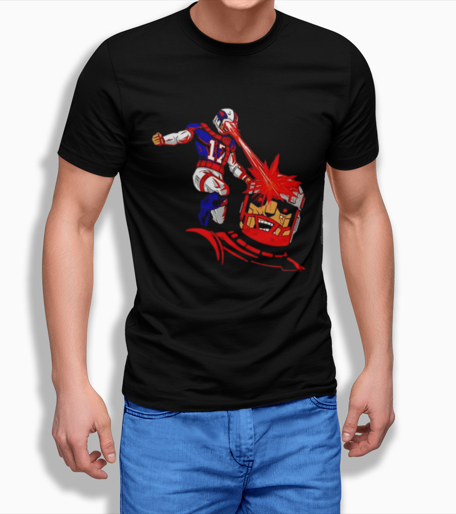 Buffalo Bills Josh Allen Laser Eyes Vs. Bo Jackson Battle Arena T-Shirt