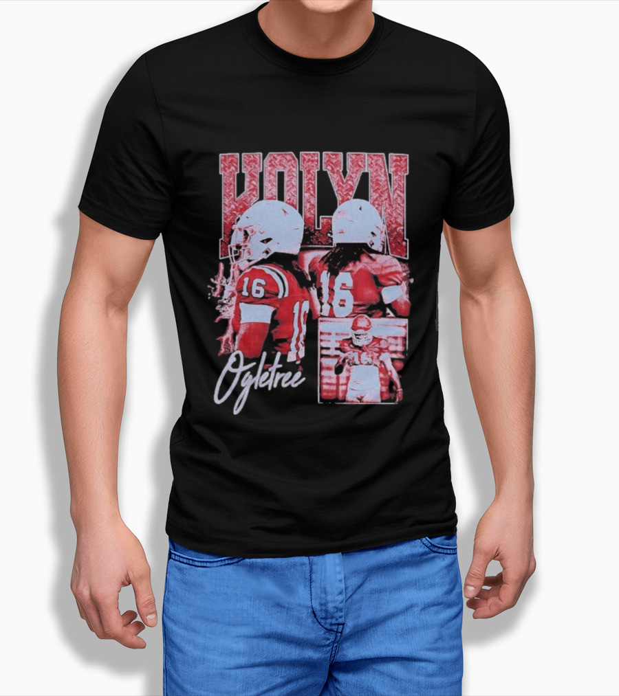 Kolyn Ogletree Number 16 Football Action Georgia Bulldogs T-Shirt