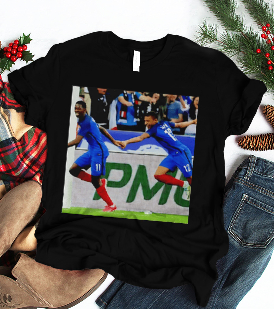 France National Team Kylian Mbappé Ousmane Dembélé Celebration T-Shirt