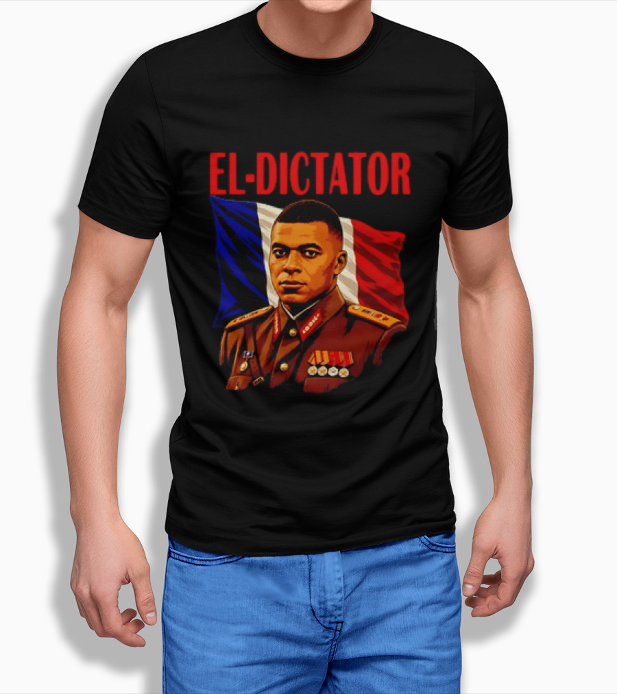 Kylian Mbappe El Dictator French Flag Concept T-Shirt