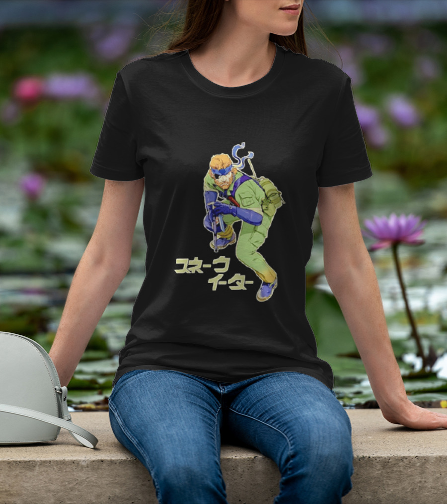 Naked Snake Metal Gear Solid Snake Eater Crouching Pose Japanese T-Shirt
