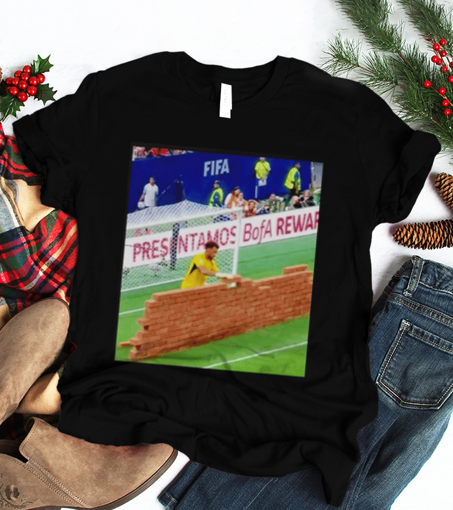 Vozinha Cape Verde FIFA Goalkeeper Meme Brick Wall Soccer Humor T-Shirt