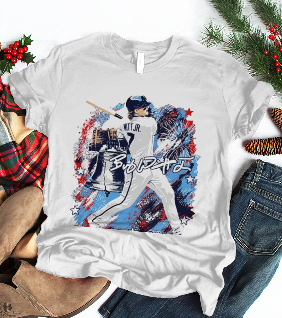Bobby Witt Jr 2026 Philly Liberty Bell And Fireworks Baseball T-Shirt