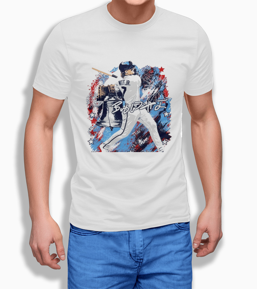 Bobby Witt Jr 2026 Philly Liberty Bell And Fireworks Baseball T-Shirt