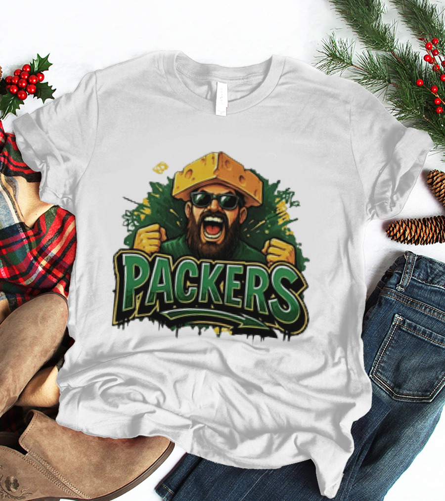 Packers Cheesehead Fan Graffiti T-Shirt