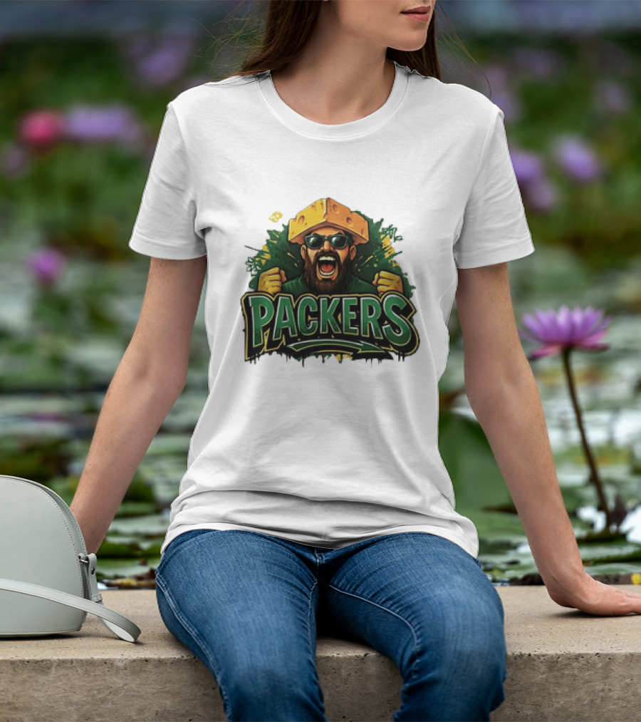 Packers Cheesehead Fan Graffiti T-Shirt