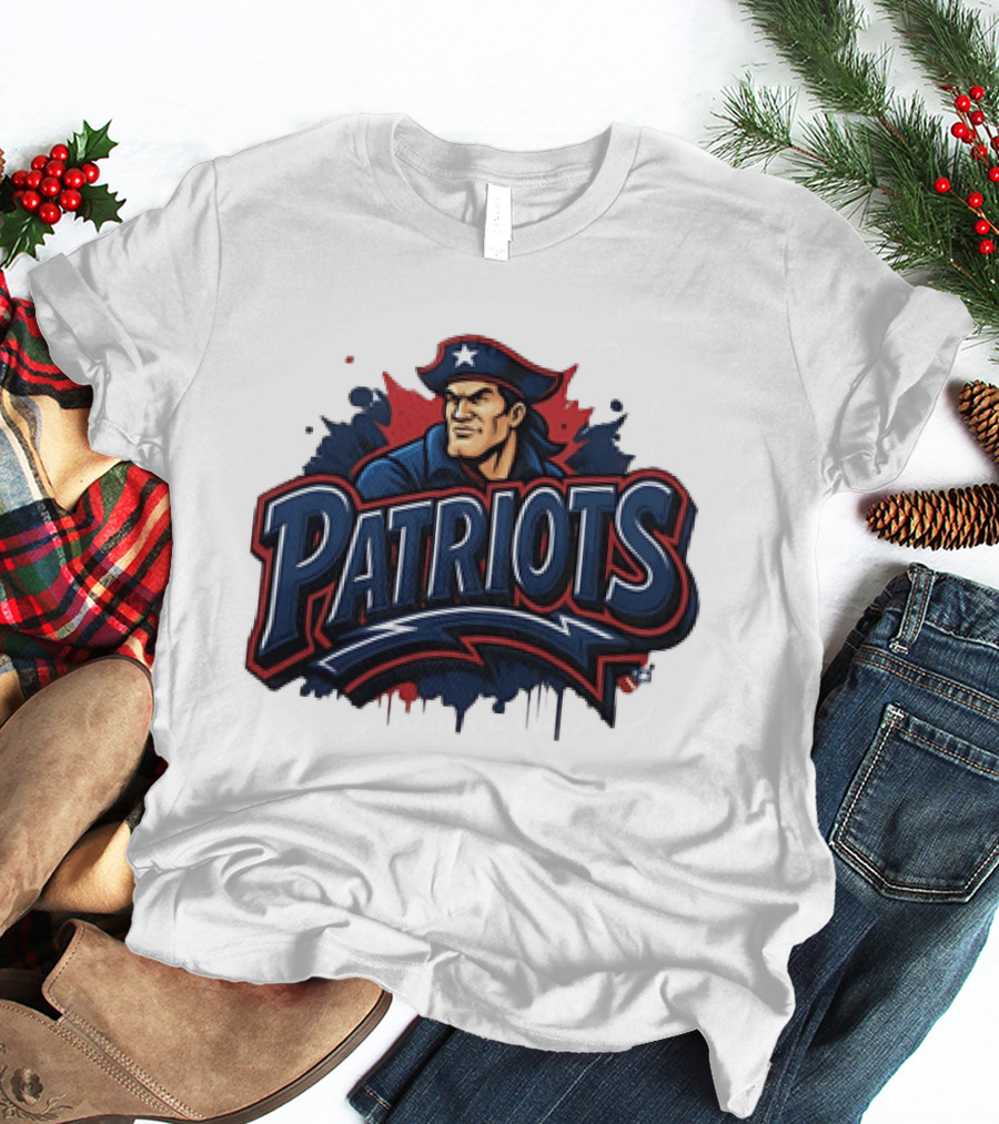 New England Patriots Graffiti Pat Patriot Iconic Team T-Shirt