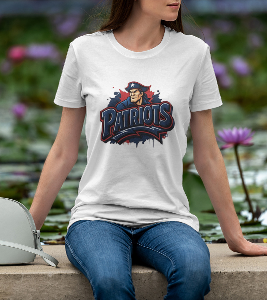 New England Patriots Graffiti Pat Patriot Iconic Team T-Shirt