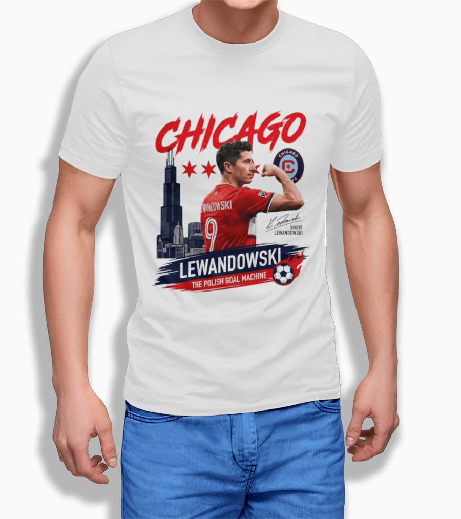 Chicago Fire FC Lewandowski The Polish Goal Machine T-Shirt