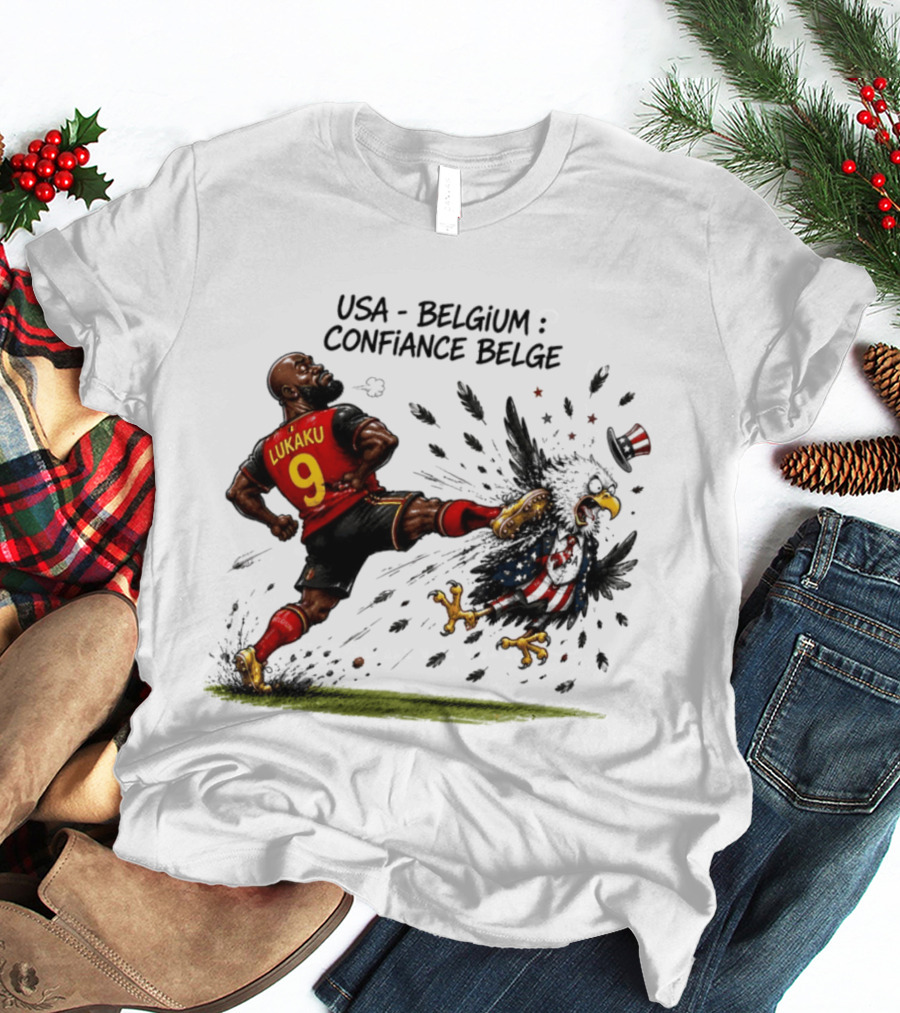 USA Belgium Confiance Belge Romelu Lukaku Cartoon T-Shirt