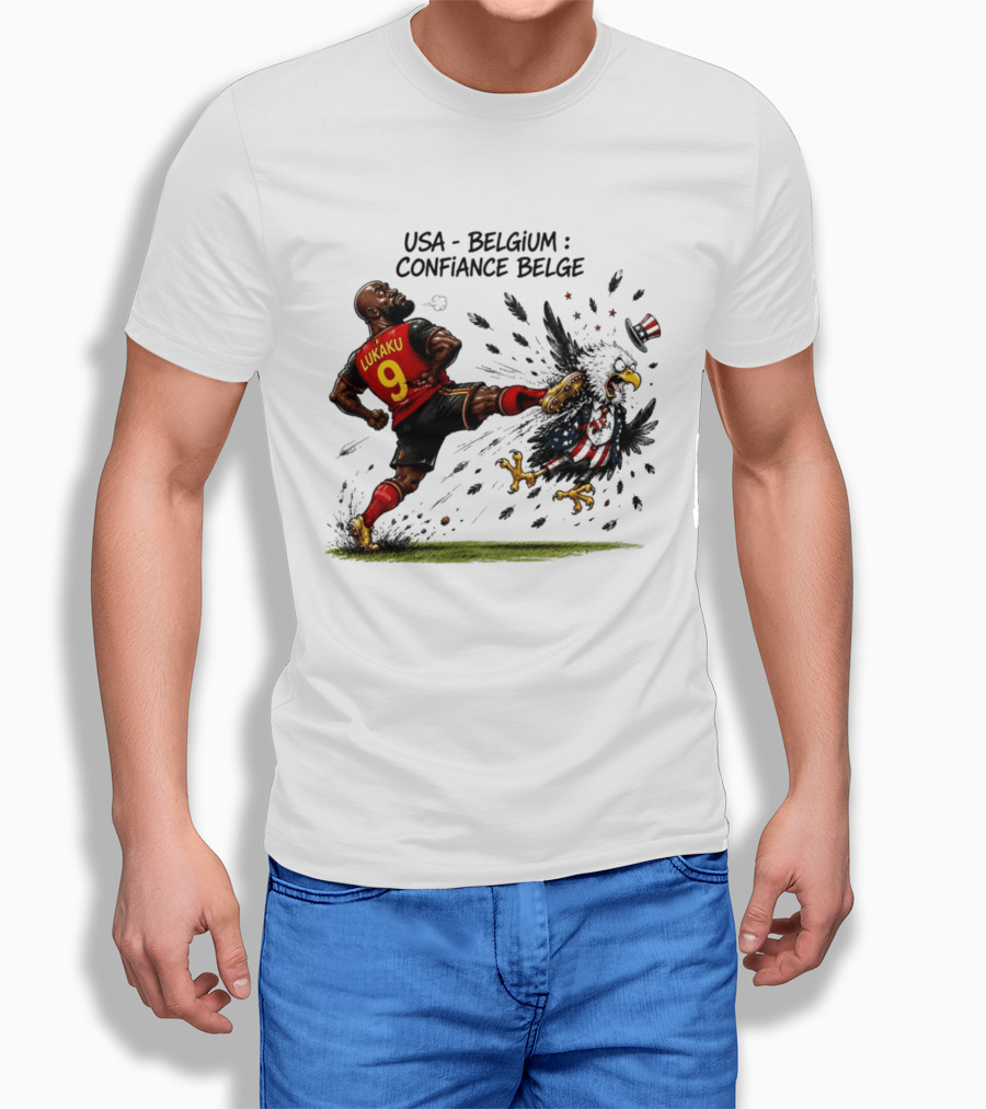 USA Belgium Confiance Belge Romelu Lukaku Cartoon T-Shirt