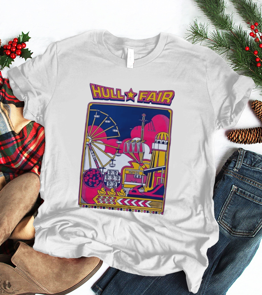 Hull Fair Patties Carnival Ferris Wheel And Helter Skelter Fun Attractions T-Shirt