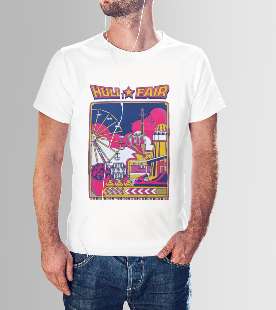 Hull Fair Patties Carnival Ferris Wheel And Helter Skelter Fun Attractions T-Shirt