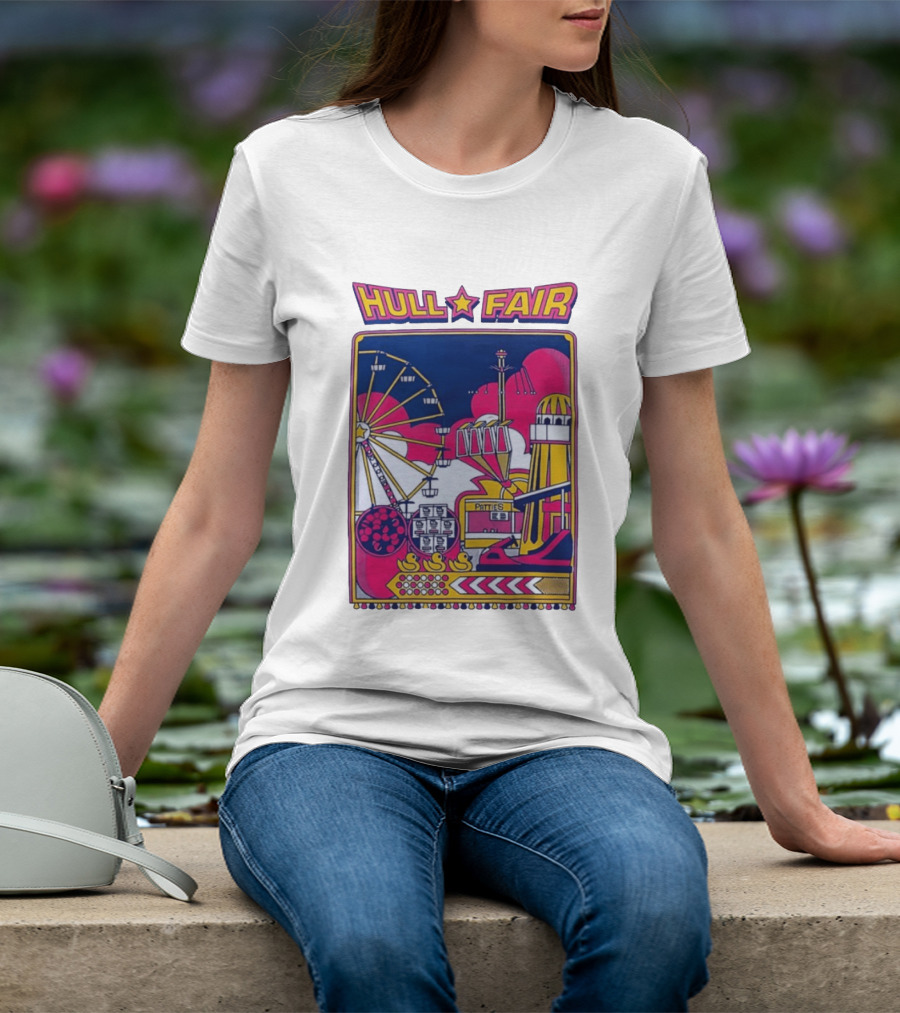 Hull Fair Patties Carnival Ferris Wheel And Helter Skelter Fun Attractions T-Shirt