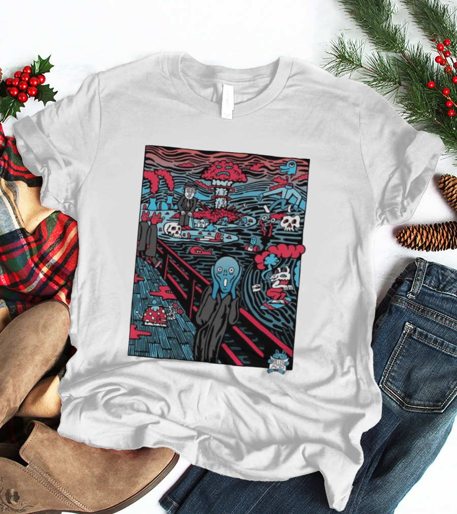 The American Scream Killer Acid Psychedelic Surrealist Edvard Munch Mashup T-Shirt