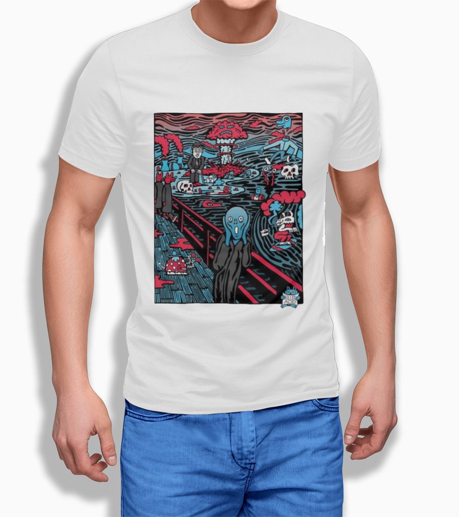 The American Scream Killer Acid Psychedelic Surrealist Edvard Munch Mashup T-Shirt