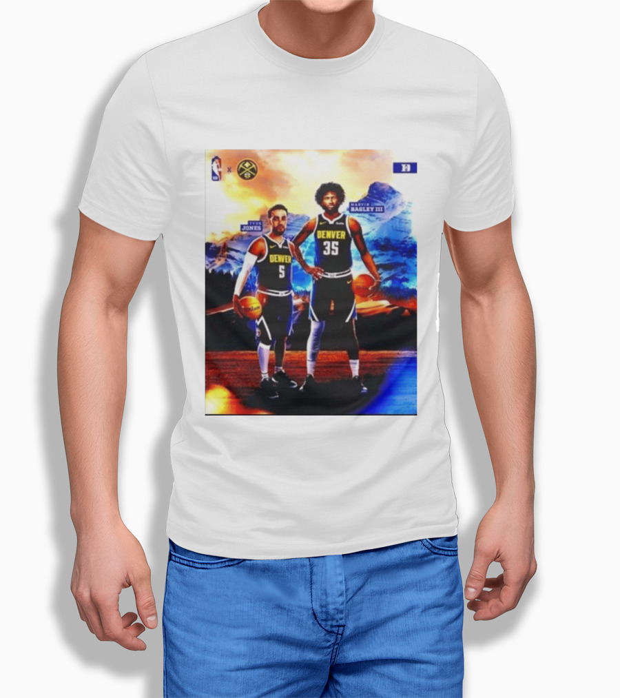 Denver Nuggets Tyus Jones Marvin Bagley III NBA Mountain T-Shirt