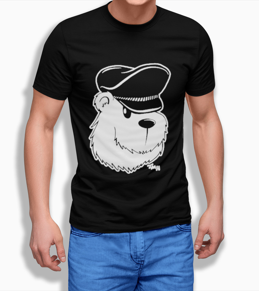 Bear With Police Officer Hat T-Shirt