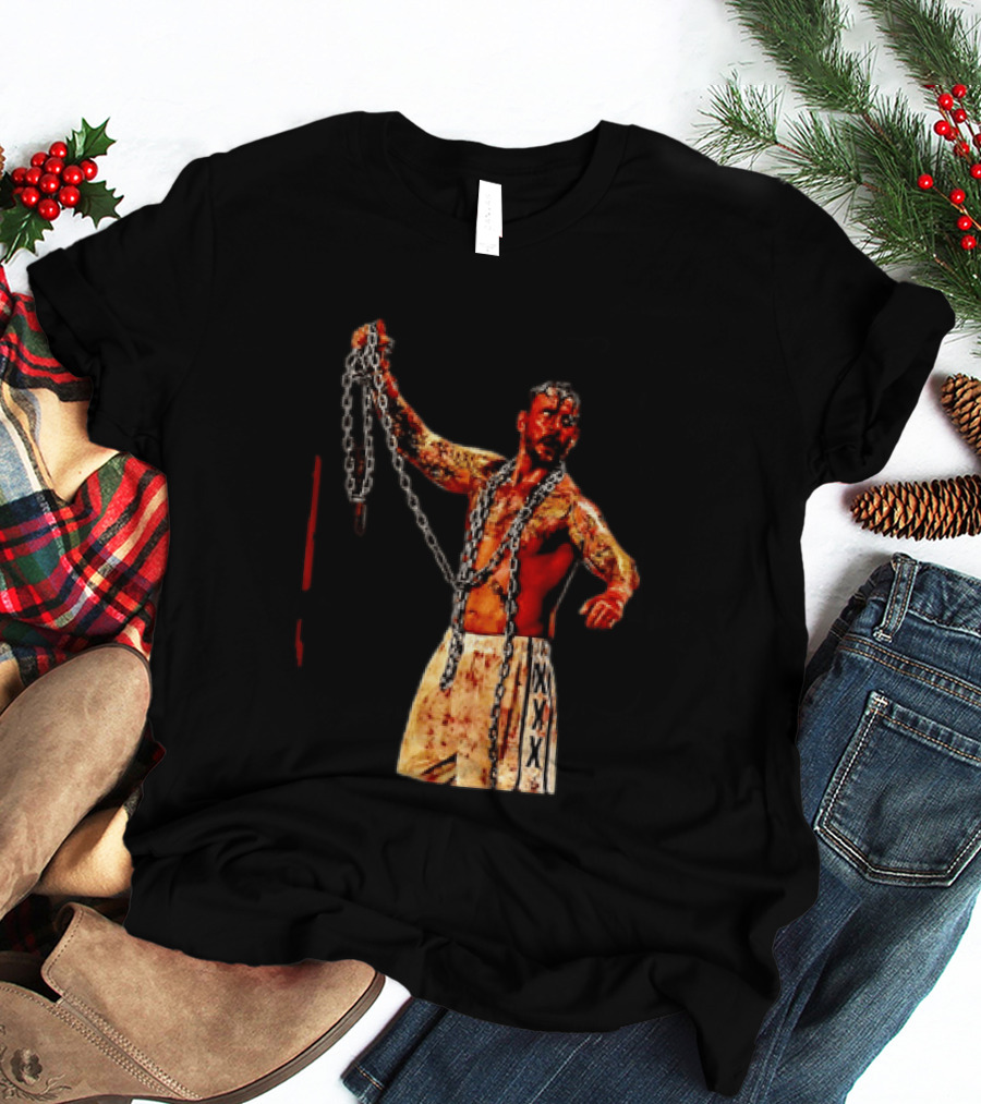 CM Punk Bloody Chain Wrestling WWE AEW Battle Attire T-Shirt