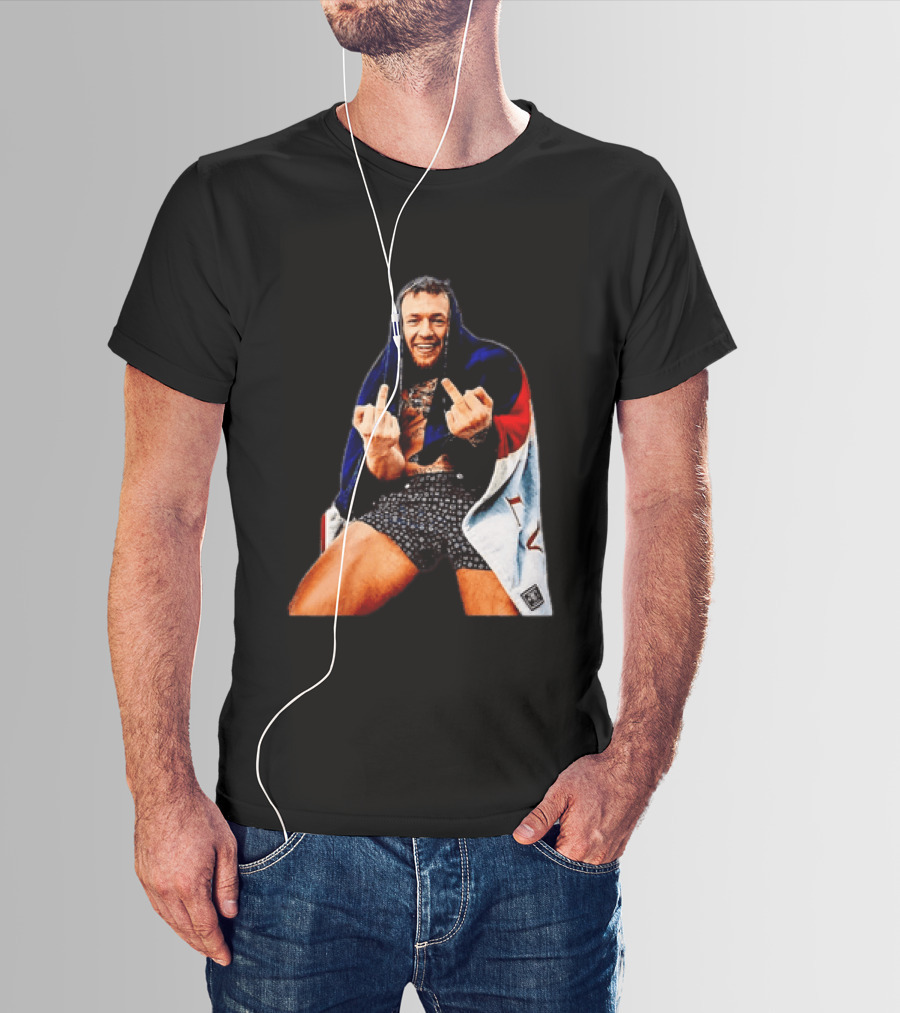 Conor McGregor The Notorious UFC MMA Middle Fingers T-Shirt