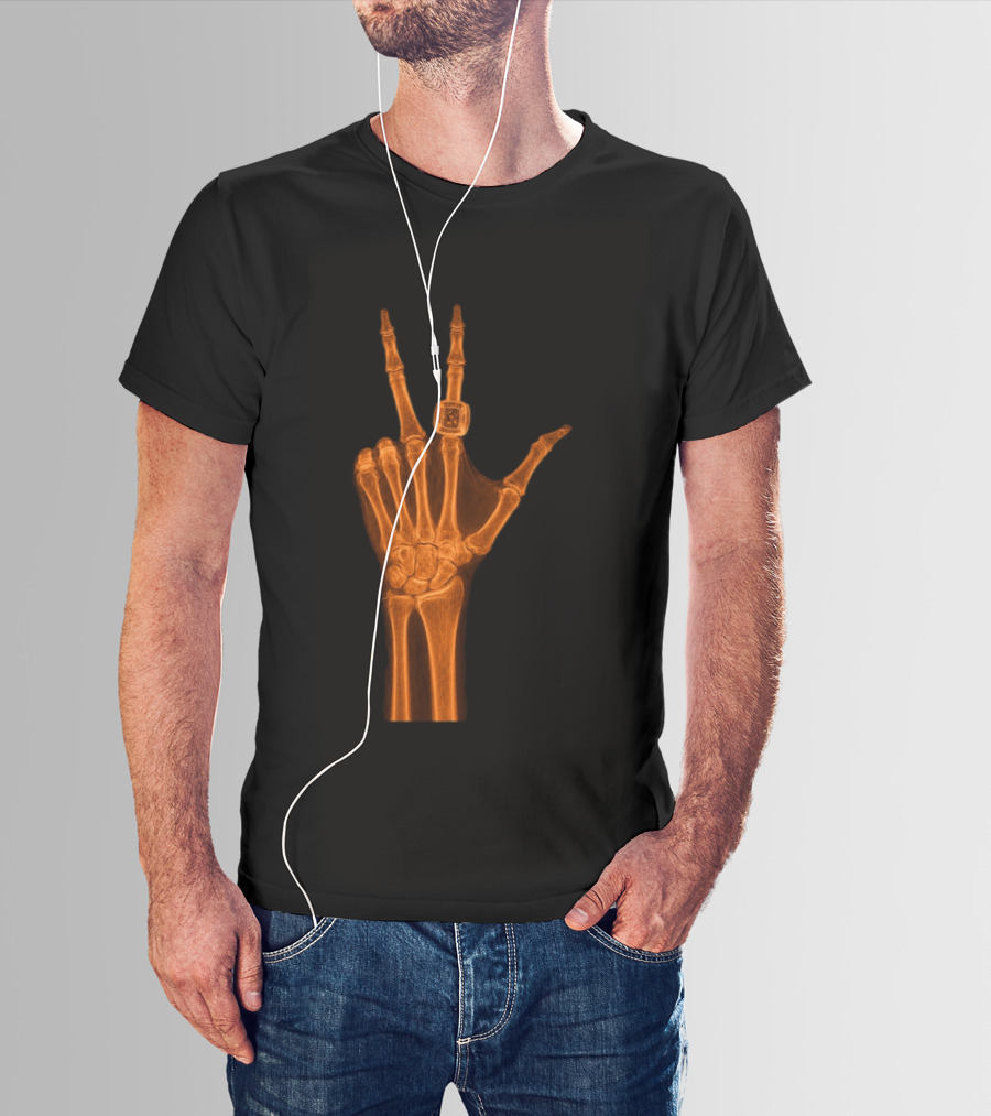 Jalen Brunson X Ray Peace Gesture With Championship Ring T-Shirt