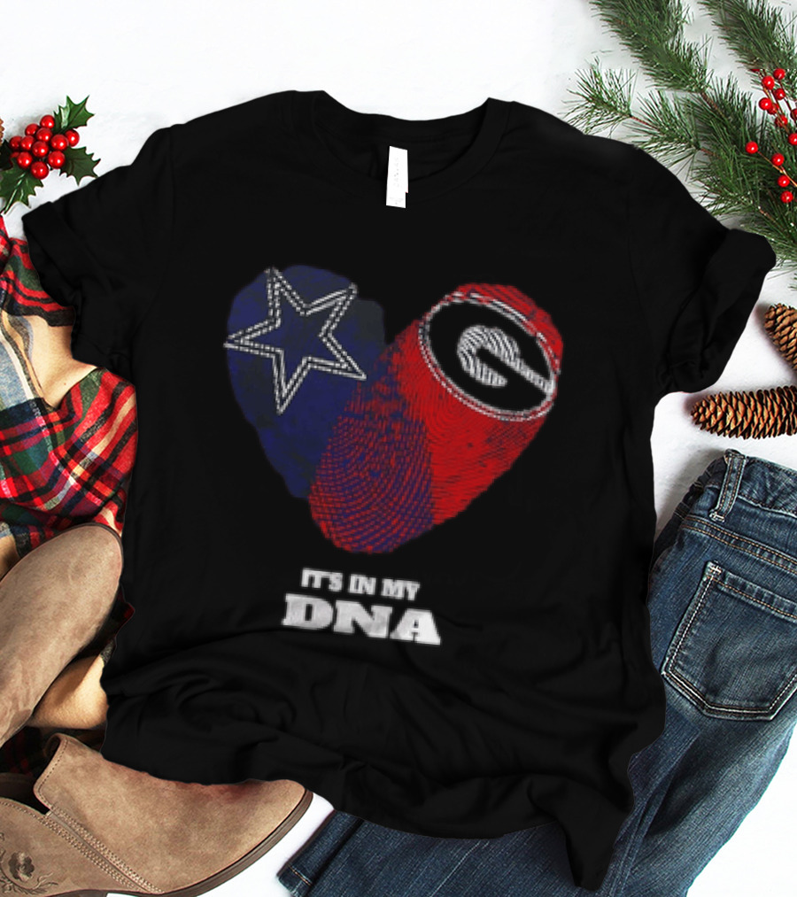 Dallas Cowboys Georgia Bulldogs Heart It's In My DNA T-Shirt
