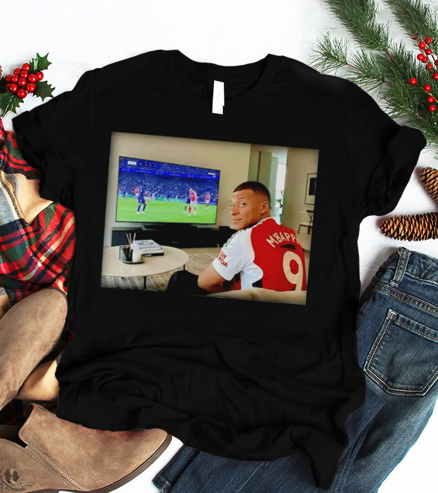 Kylian Mbappé No 9 Arsenal Jersey Visit Rwanda T-Shirt