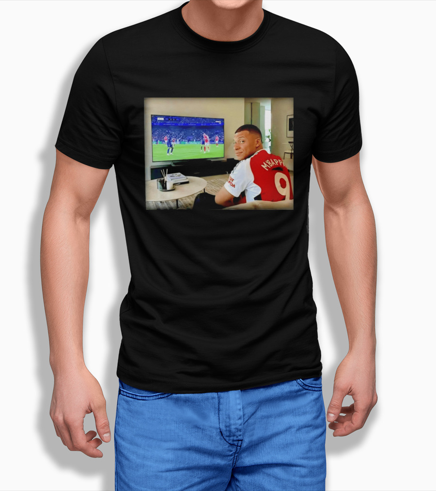 Kylian Mbappé No 9 Arsenal Jersey Visit Rwanda T-Shirt