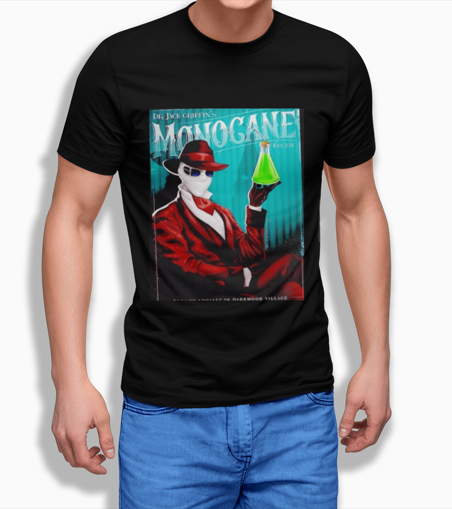 Dr Jack Griffin's Monocane Est 2011 Invisible Man T-Shirt