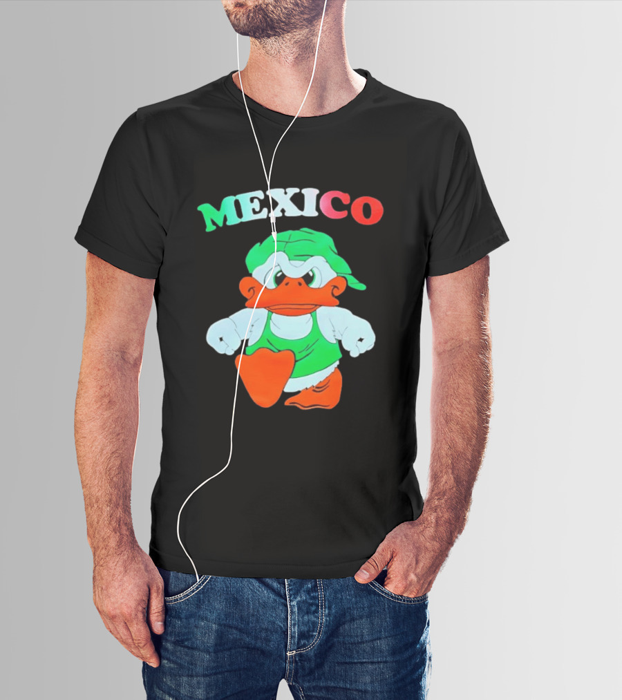 Mexico Duck Cartoon Green Outfit T-Shirt