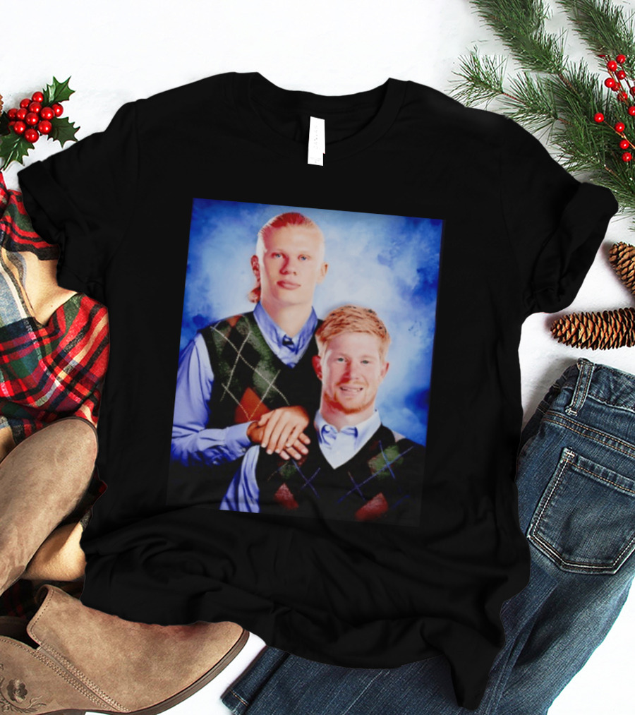Erling Haaland Kevin De Bruyne Step Brothers Manchester City FC T-Shirt