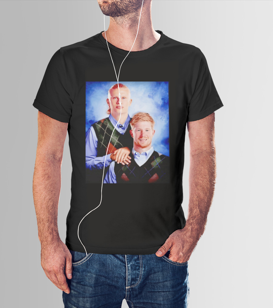 Erling Haaland Kevin De Bruyne Step Brothers Manchester City FC T-Shirt