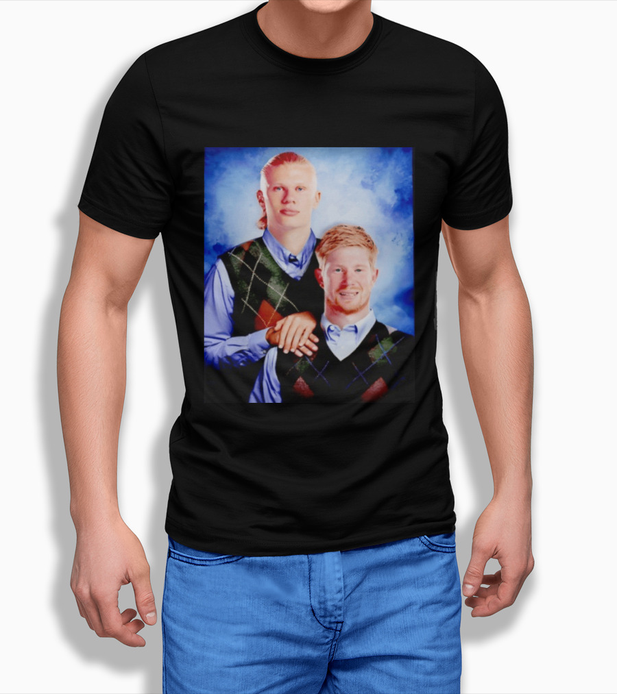 Erling Haaland Kevin De Bruyne Step Brothers Manchester City FC T-Shirt