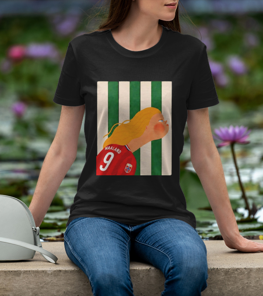 Erling Haaland No 9 Norway National Team Cartoon T-Shirt