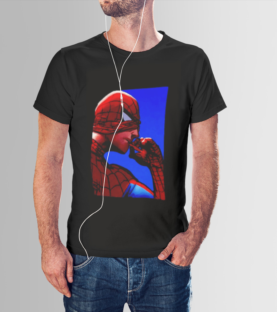 Spider Man Smoking Reaction Meme Awkward Superhero T-Shirt