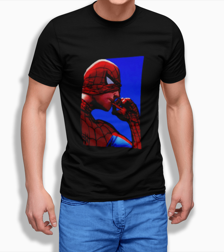 Spider Man Smoking Reaction Meme Awkward Superhero T-Shirt