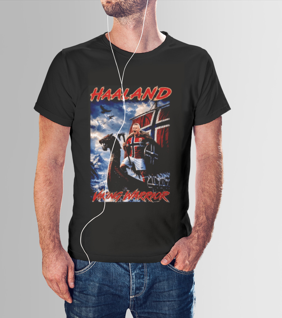 Haaland Viking Warrior Norway Football Nordic Pride T-Shirt