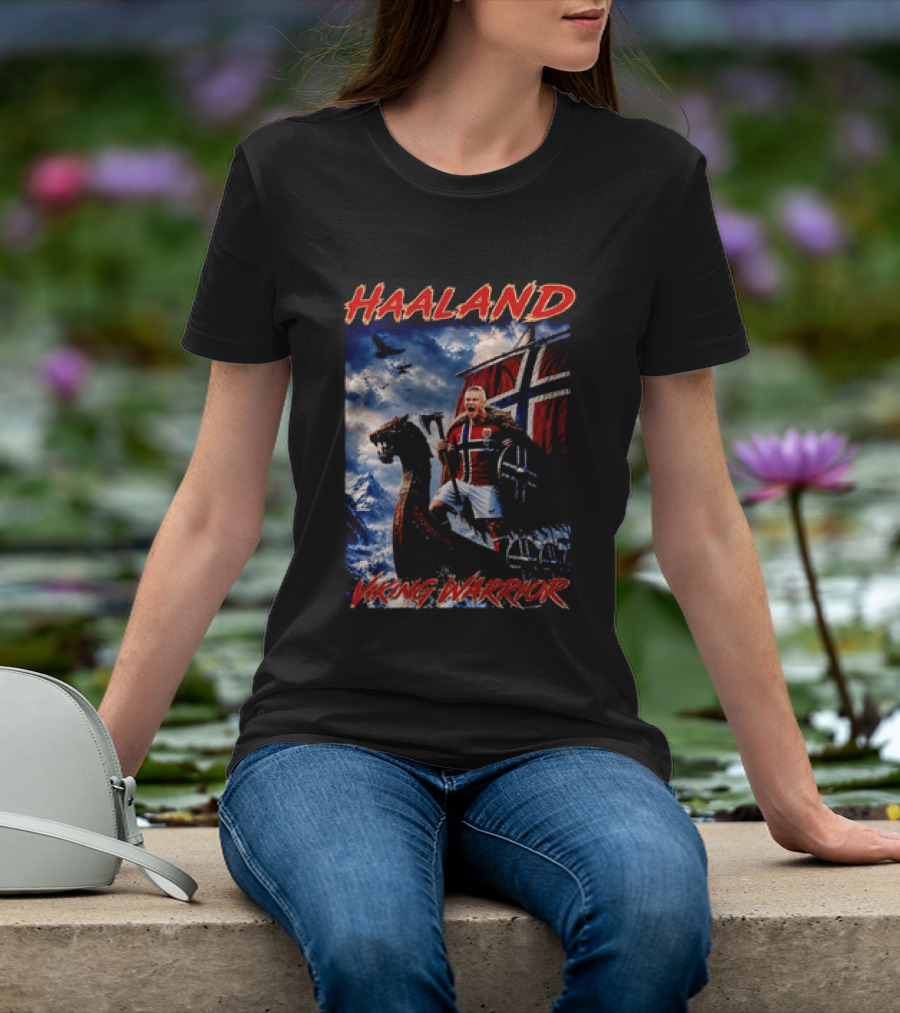 Haaland Viking Warrior Norway Football Nordic Pride T-Shirt