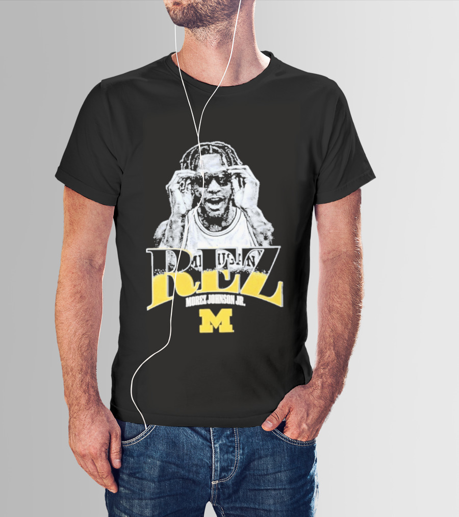 Morez Johnson M Michigan Wolverines Basketball REZ T-Shirt