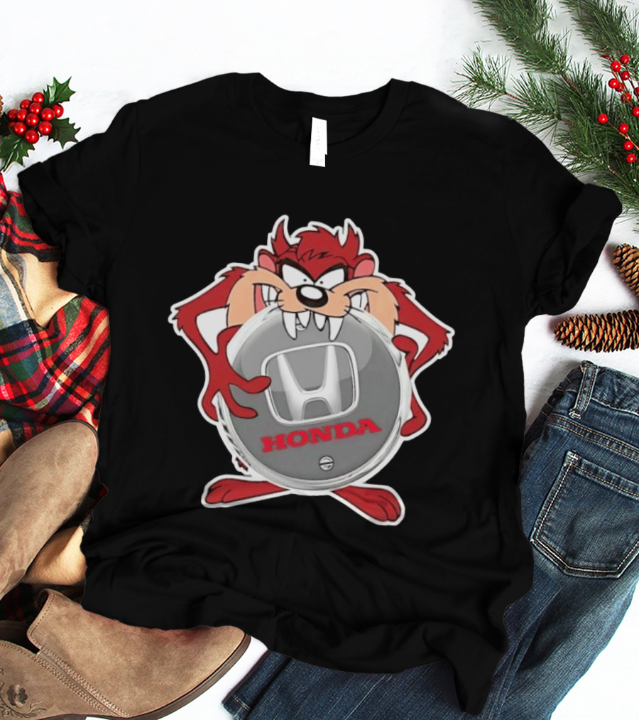 Tasmanian Devil Looney Tunes Holding Honda T-Shirt