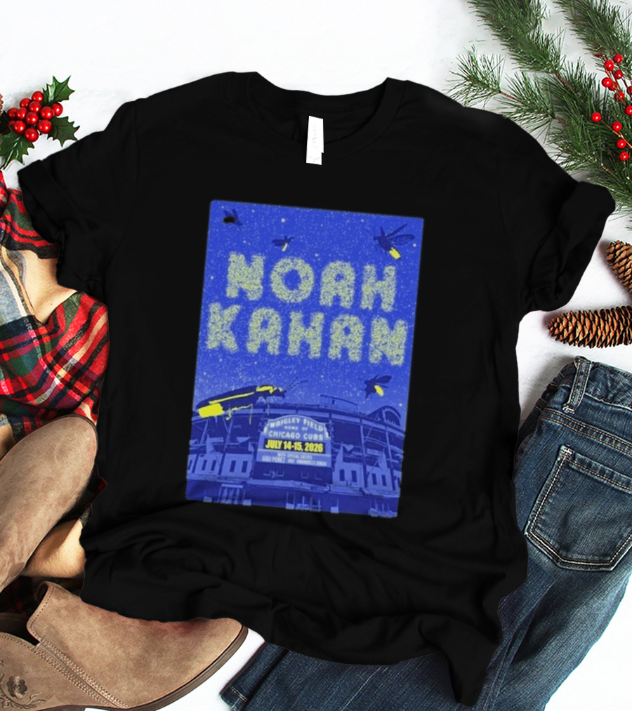 Noah Kahan Live At Wrigley Field Chicago Cubs July 14 15 2026 Event T-Shirt