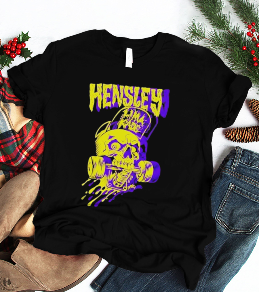 Hensley Lima Kaos Skull Skateboarding T-Shirt