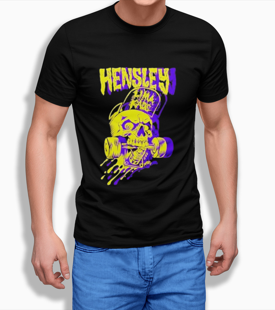 Hensley Lima Kaos Skull Skateboarding T-Shirt