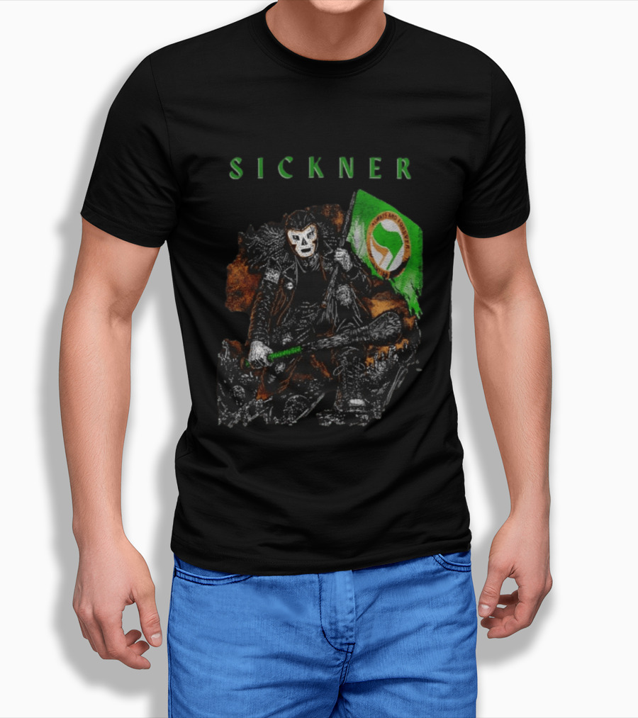 Sickner Mask Warrior Always And Forever Antifascist Hurling Stick T-Shirt