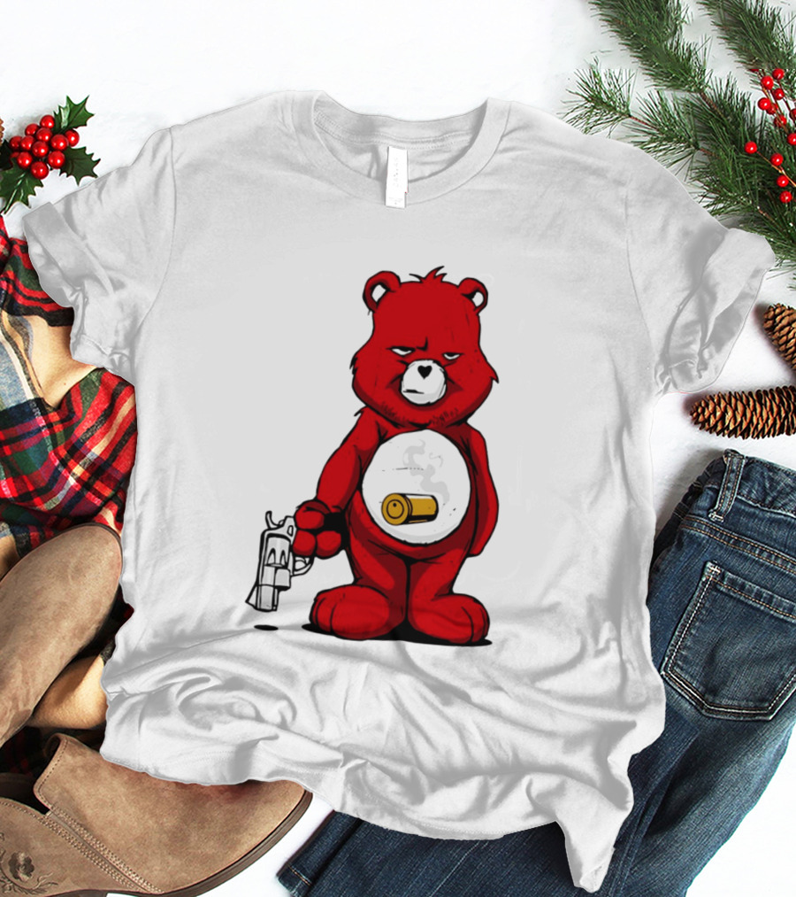 Bang Bear Revolver And Bullet Grunt T-Shirt