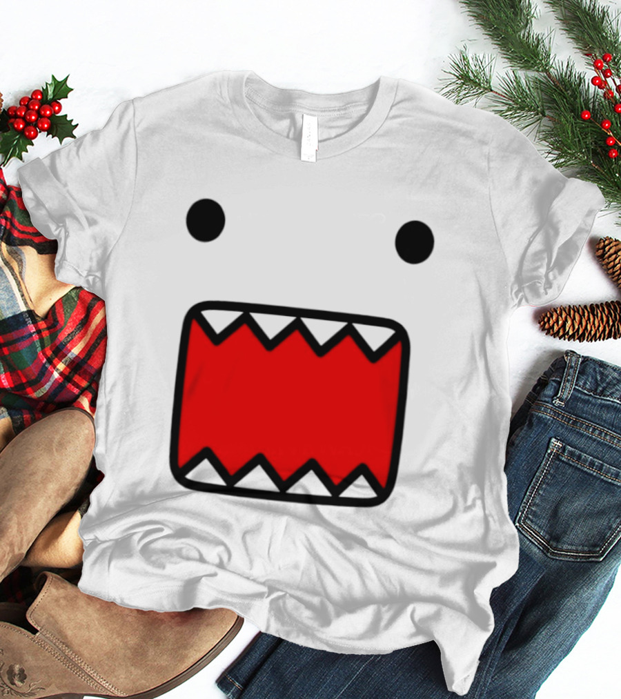 Domo Face Red And Pink Contrast T-Shirt