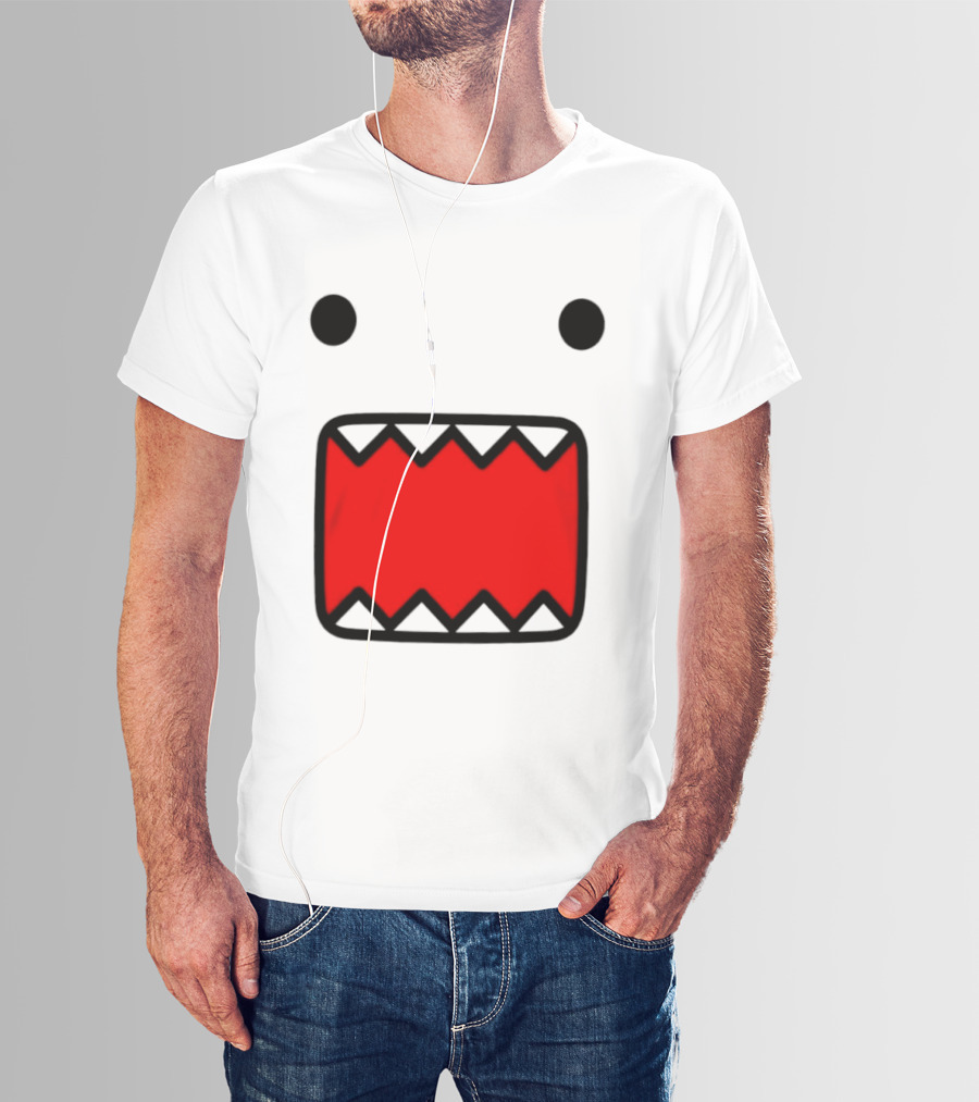 Domo Face Red And Pink Contrast T-Shirt