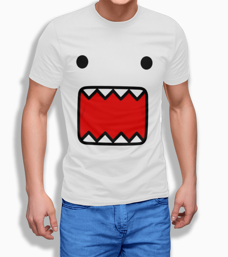 Domo Face Red And Pink Contrast T-Shirt