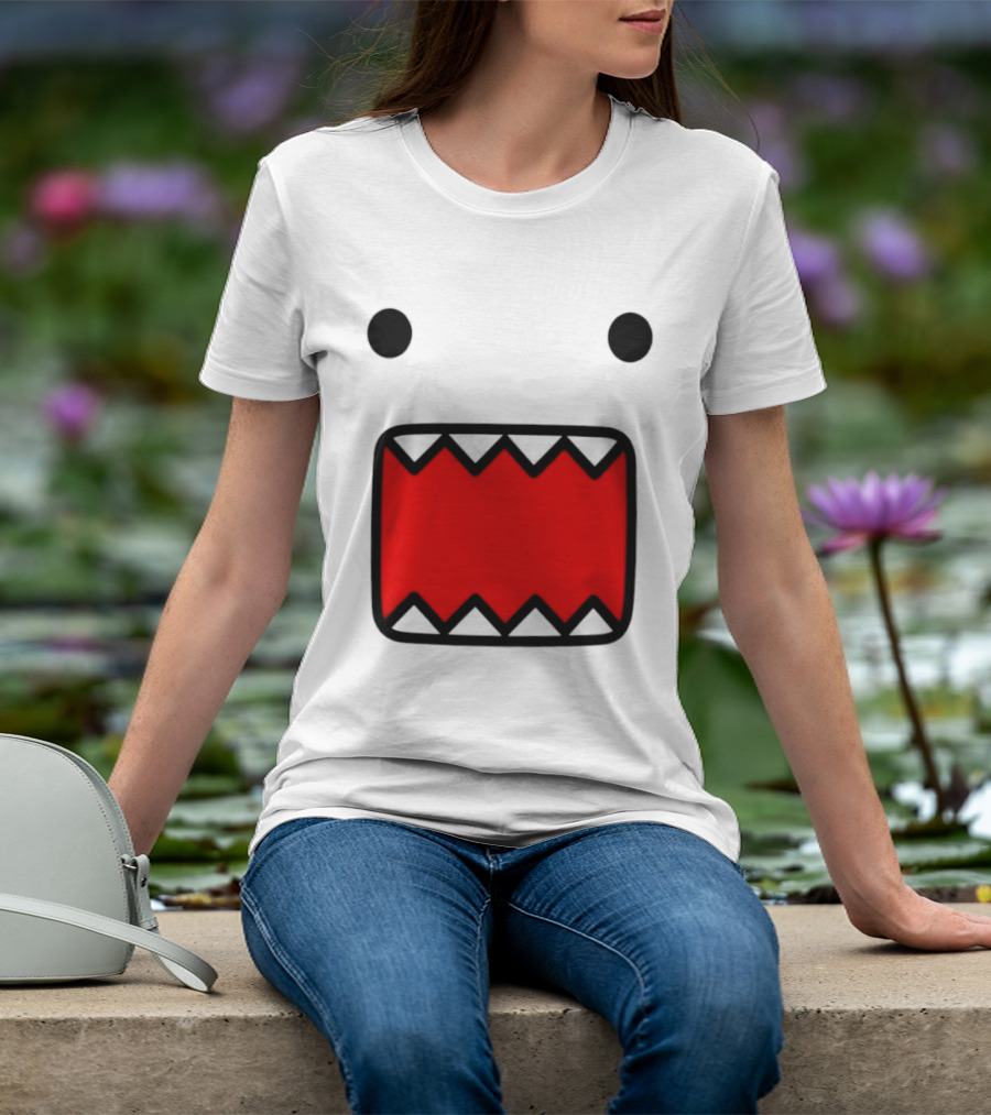 Domo Face Red And Pink Contrast T-Shirt