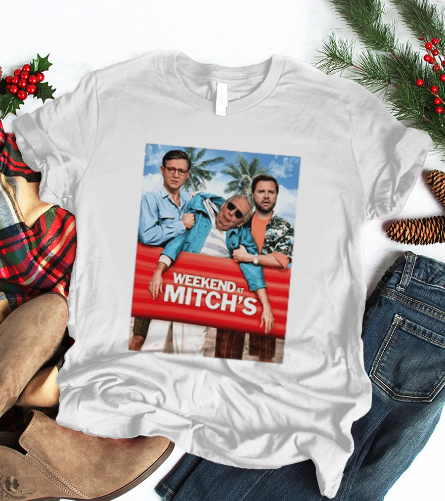Weekend At Mitch's Meme Mitch McConnell Tropical Comedy T-Shirt
